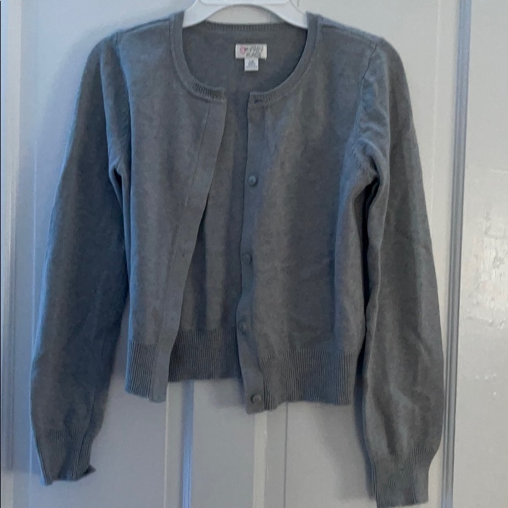 Lightly worn childrens place gray sweater L(10-12)